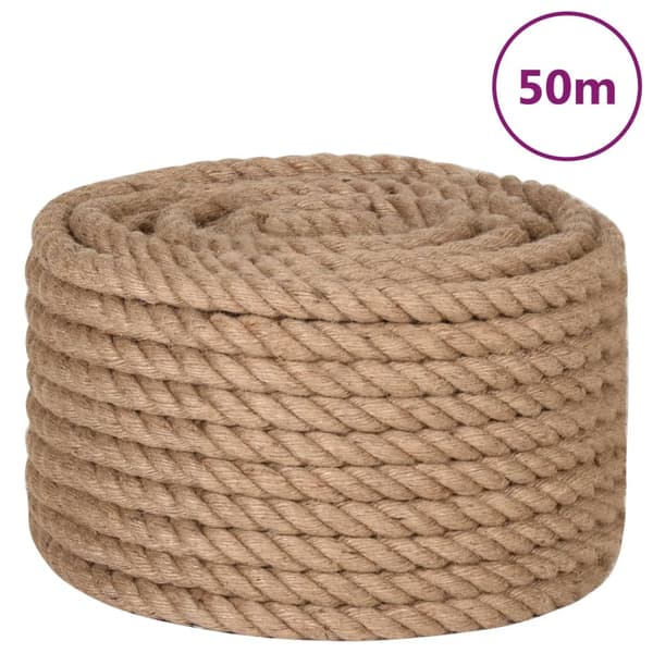 vidaXL Rep 100% Jute 20 mm 50 m Brun