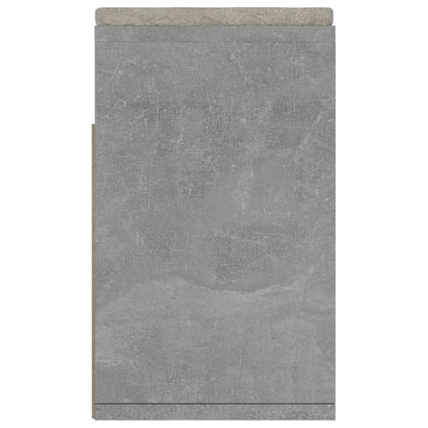 vidaXL Skobänk med dyna betonggrå 104x30x49 cm spånskiva grå