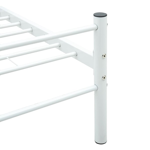 vidaXL Sängram utan madrass vit metall 120x200 cm Vit