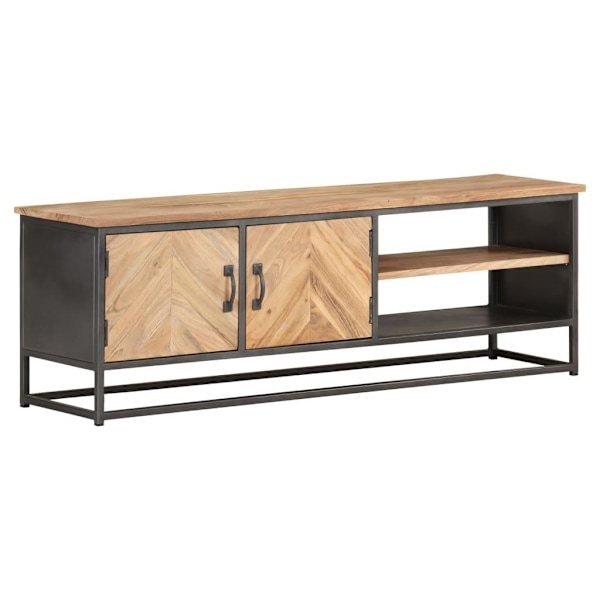 vidaXL TV-bänk 120x30x40 cm massivt akaciaträ Brun