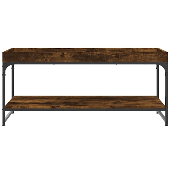 vidaXL Soffbord rökfärgad ek 100x49x45 cm konstruerat trä Brun