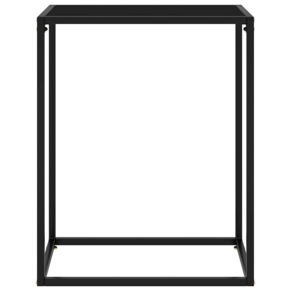 vidaXL Avlastningsbord svart 60x35x75 cm härdat glas Svart