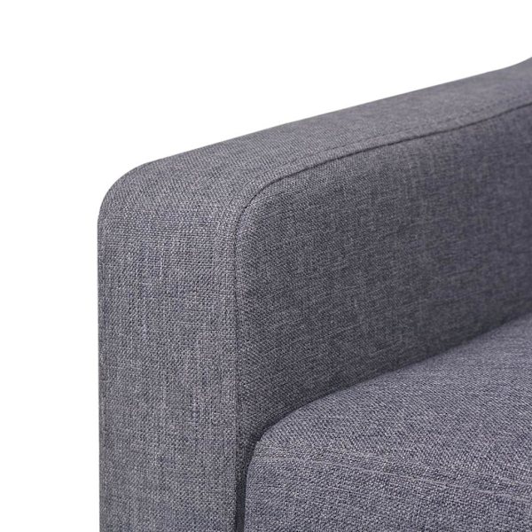 vidaXL Soffgrupp 2 delar tyg grå grå