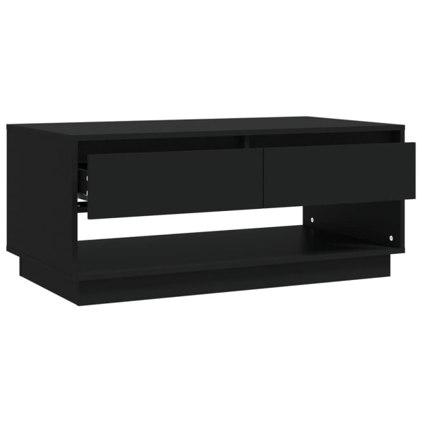 vidaXL Soffbord svart 102,5x55x44 cm konstruerat trä Svart