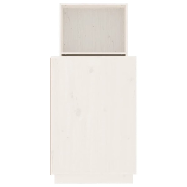 vidaXL Skrivbord vit 110x53x117 cm massiv furu Vit