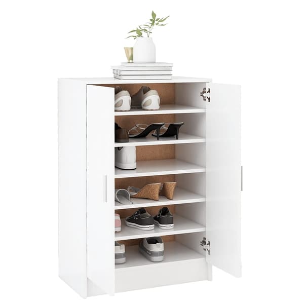 vidaXL Skoskåp 60 x 35 x 92 cm Vit Vit