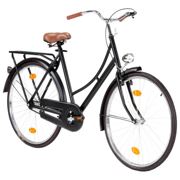 vidaXL Holländsk cykel 28 tum däck 57 cm ram dam Svart 8d2e | Black | 27800  | Fyndiq