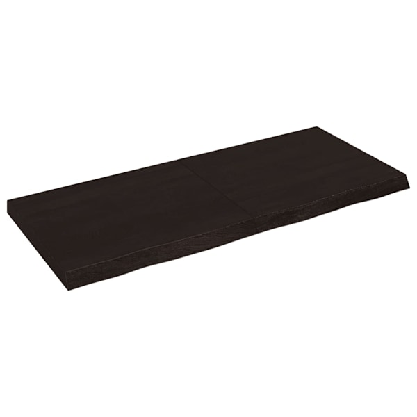 vidaXL Bordsskiva mörkbrun 140x60x(2-6) cm behandlad massiv ek Brun