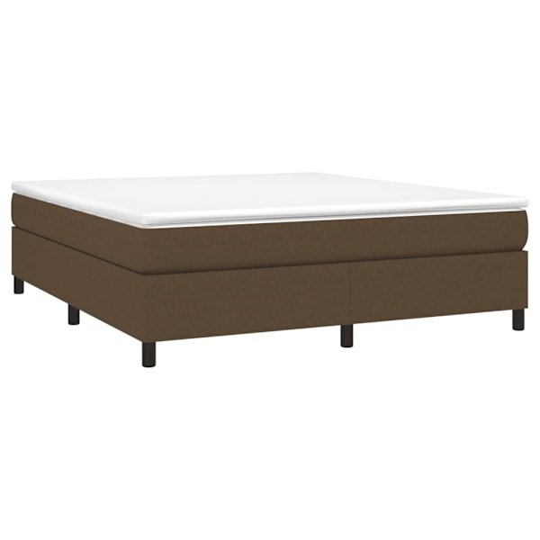 vidaXL Sängram utan madrass mörkbrun 160x200 cm tyg Brun