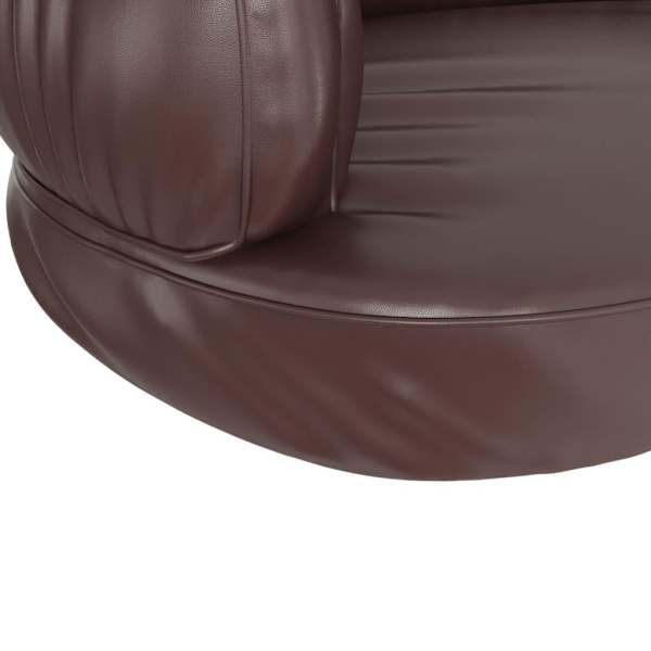 vidaXL Ergonomisk hundbädd brun 60x42 cm konstläder Brun