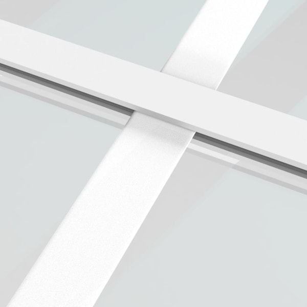 vidaXL Skjutdörr frostat ESG-glas och aluminium 90x205 cm vit Vit