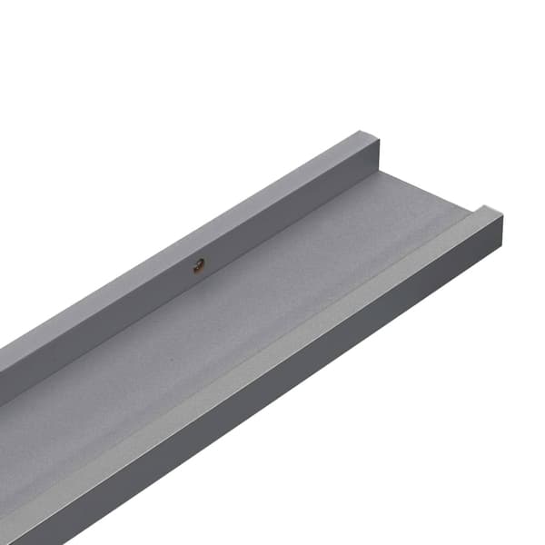 vidaXL Vägghyllor 4 st grå 40x9x3 cm grå