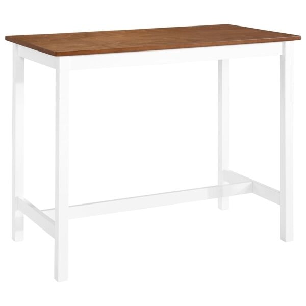 vidaXL Barbord massivt trä 108x60x91 cm Brun
