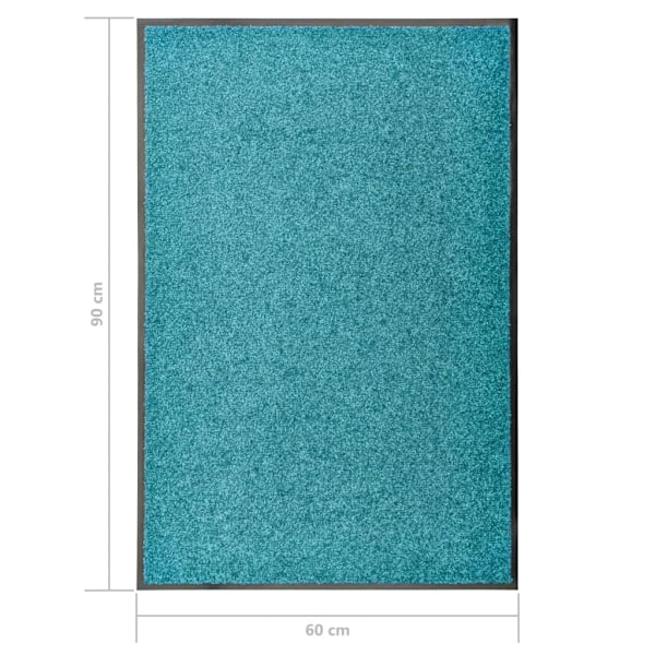 vidaXL Dörrmatta tvättbar cyan 60x90 cm Turkos