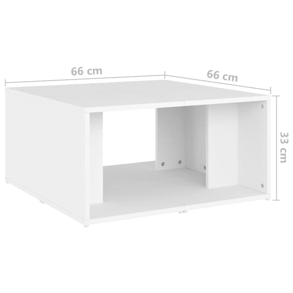 vidaXL Soffbord 4 st vit 33x33x33 cm konstruerat trä Vit