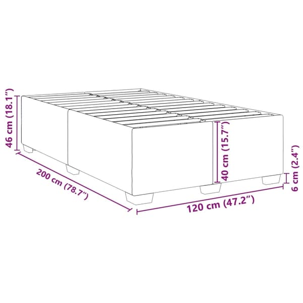 vidaXL Sängram vit 120x200 cm konstläder Vit