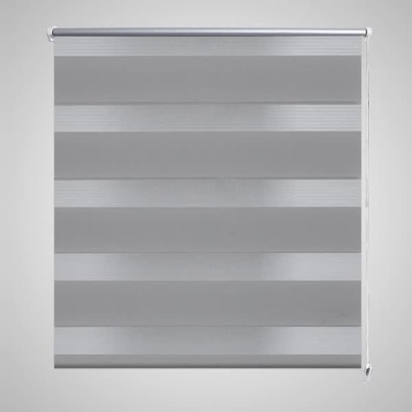 vidaXL Rullgardin randig grå 120 x 230 cm transparent grå