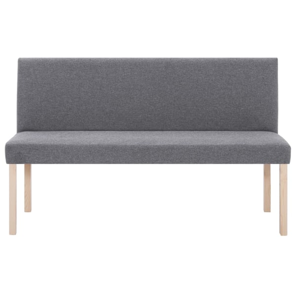 vidaXL Bänk 139,5 cm konstläder ljusgrå grå