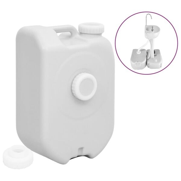 vidaXL Vattendunk med adapter 24 L grå