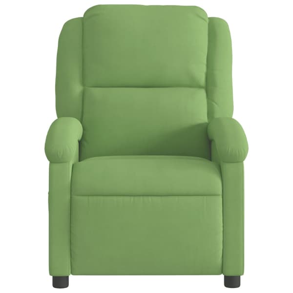 vidaXL Elektrisk massagefåtölj ljusgrön sammet Grön