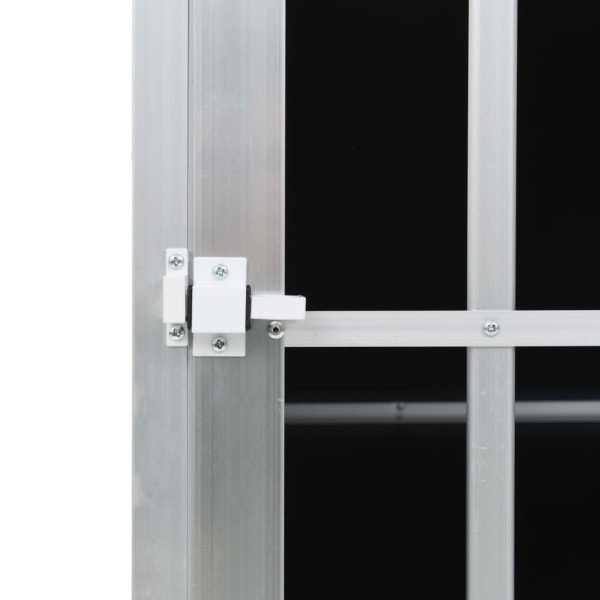vidaXL Hundbur med enkel dörr 65x91x69,5 cm Silver