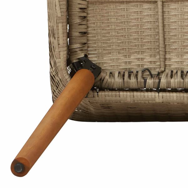 vidaXL Trädgårdsmöbelset 9 st Beige konstrotting Beige