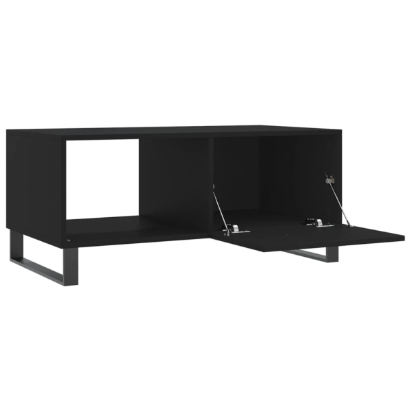 vidaXL Soffbord svart 90x50x40 cm konstruerat trä Svart