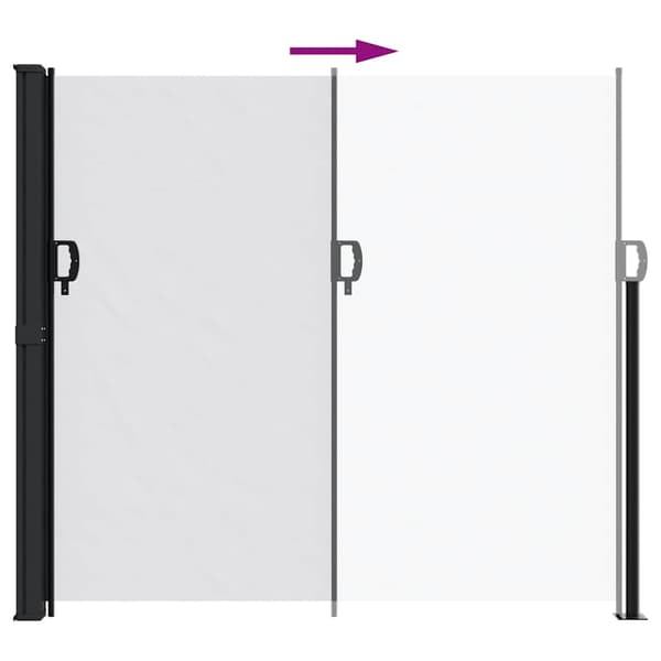 vidaXL Indragbar sidomarkis vit 180x300 cm Vit