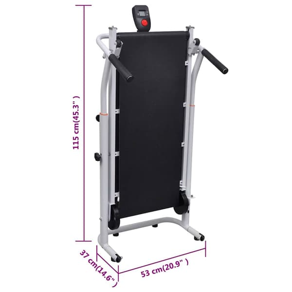 vidaXL Fällbart Löpband Mini 93 x 36 cm Svart Svart