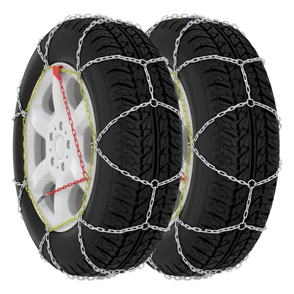 vidaXL Snökedjor till bil 2-pack 9 mm KN80 Silver