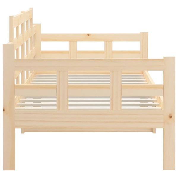 vidaXL Dagbädd massiv furu 90x200 cm Brun