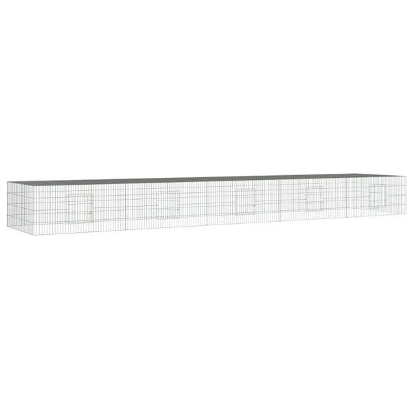 vidaXL Kaninhage 5 paneler 541x109x54 cm galvaniserat järn Silver