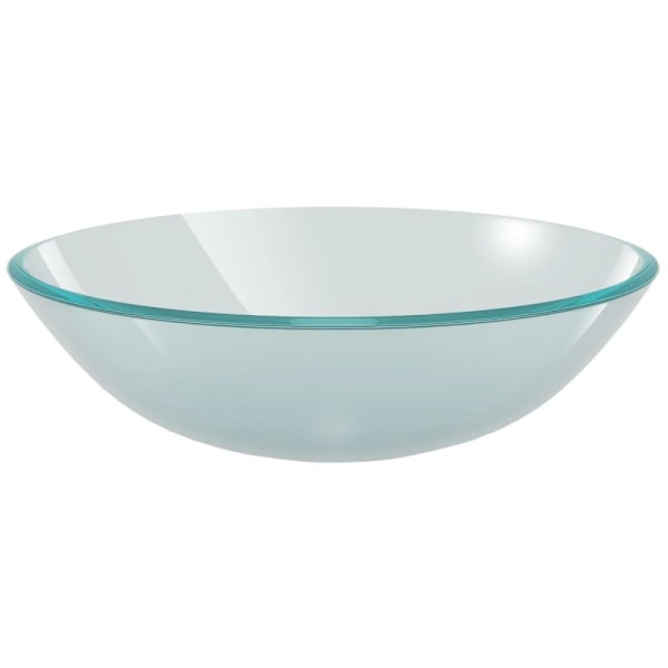 vidaXL Handfat i härdat glas 42 cm frostat Vit