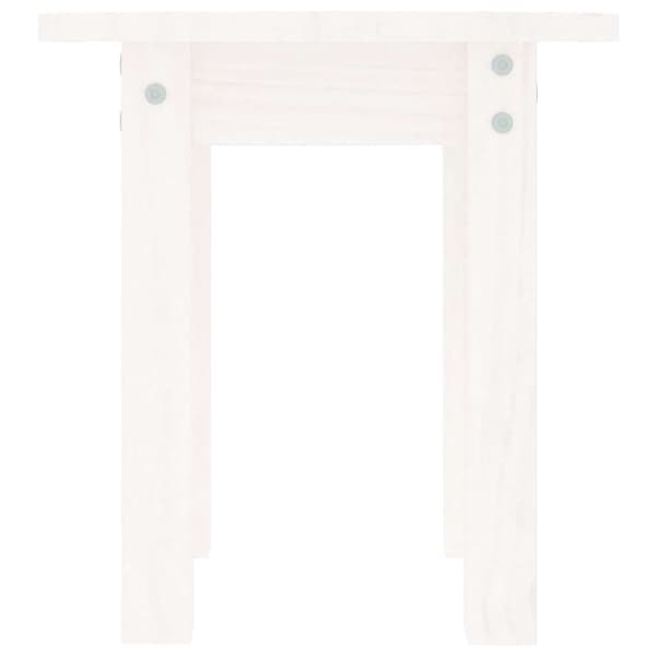 vidaXL Soffbord vit Ø 35x35 cm massiv furu Vit
