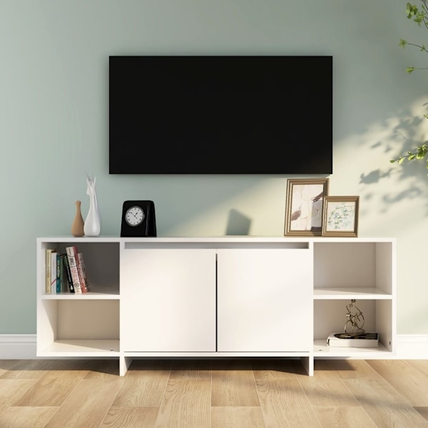 vidaXL Tv-bänk vit 130x35x50 cm konstruerat trä Vit