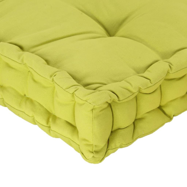 vidaXL Dyna till pallsoffa bomull 120x80x10 cm grön Grön