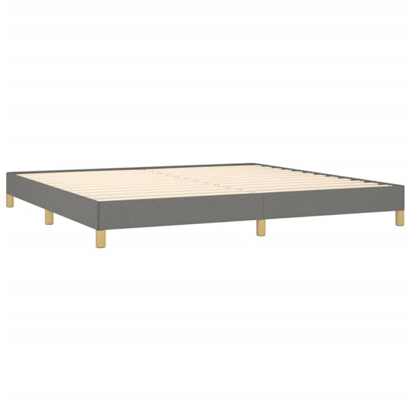 vidaXL Sängram mörkgrå 200x200 cm tyg Grå