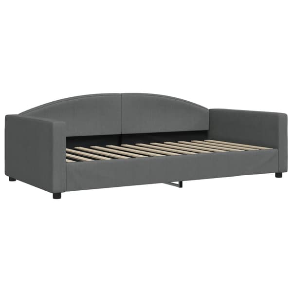 vidaXL Dagbädd utdragbar mörkgrå 100x200 cm tyg Grå