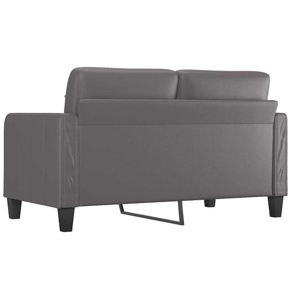 vidaXL 2-sitssoffa grå 140 cm konstläder Grå