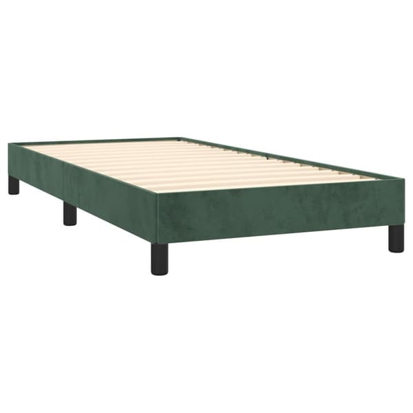 vidaXL Sängram mörkgrön 90x190 cm sammet Grön