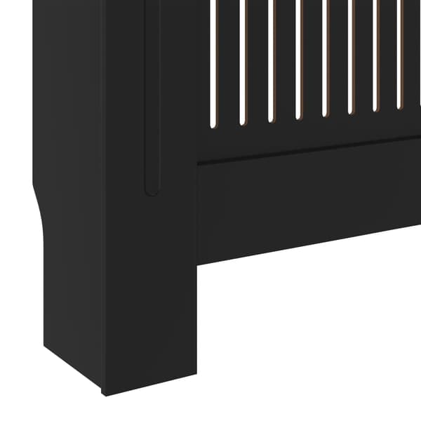 vidaXL Elementskydd MDF svart 205 cm Svart