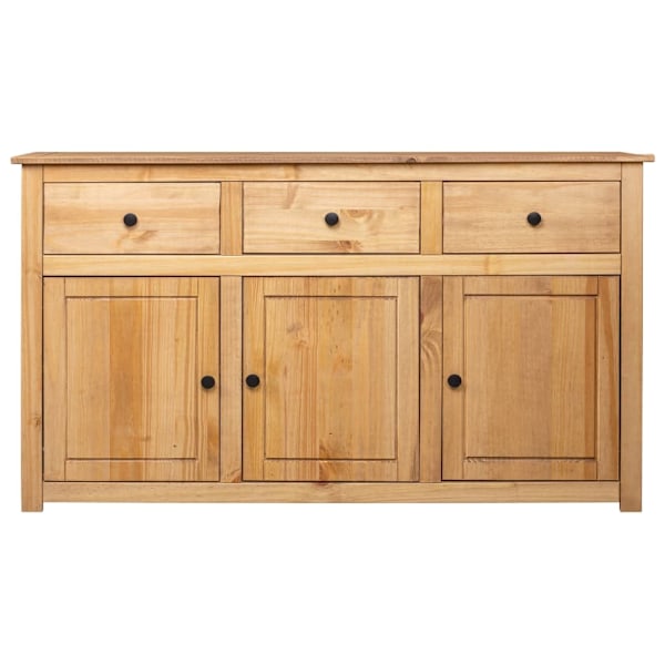 vidaXL Skänk 135x40x80 cm massiv furu panama Brun
