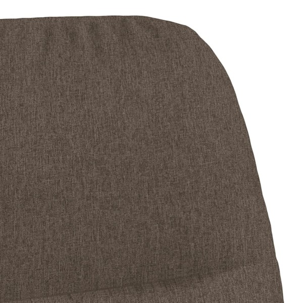 vidaXL Vilstol med fotpall taupe tyg Taupe