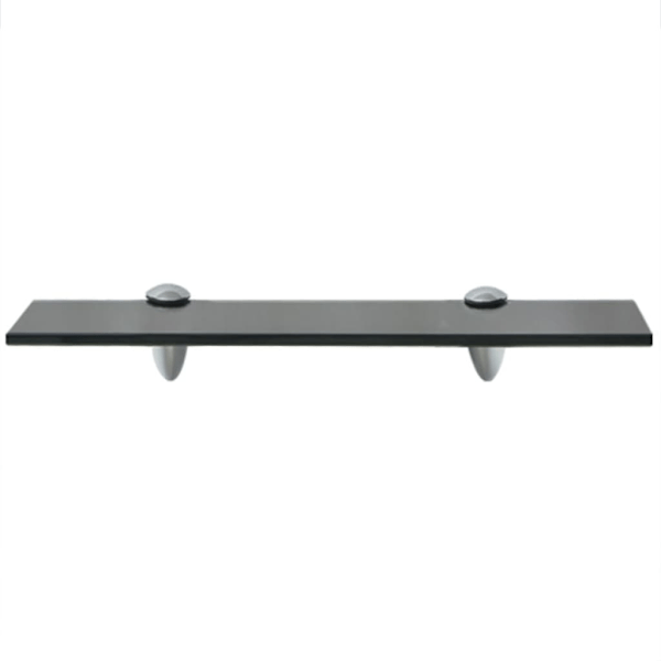 vidaXL Svävande hylla glas 40x10 cm 8 mm Svart