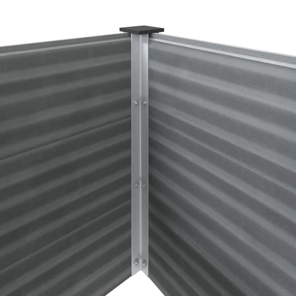 vidaXL Odlingslåda upphöjd WPC 100x50x91 cm grå grå