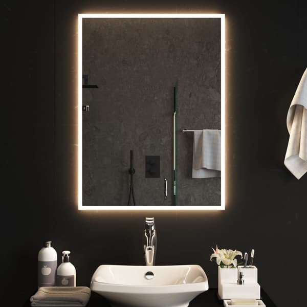 vidaXL Badrumsspegel LED 60x80 cm Transparent