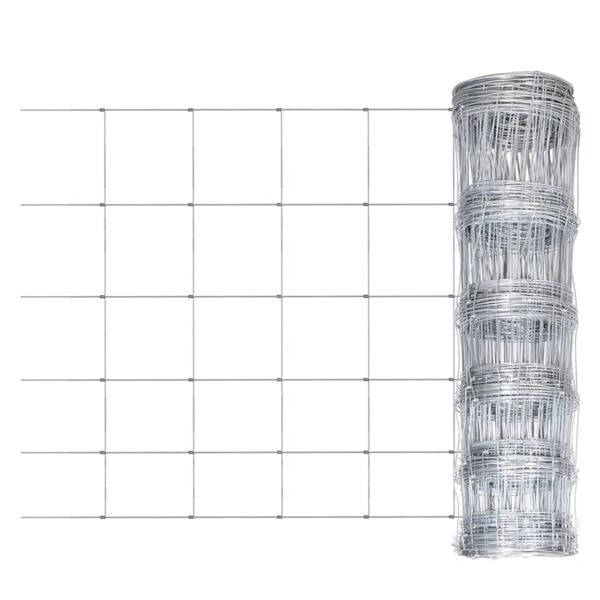 vidaXL Fårstängsel galvaniserat stål 50x1,5 m silver Silver