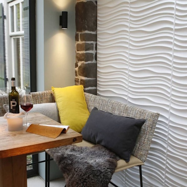 WallArt 3D Väggpaneler 24 st GA-WA22 maxwell Vit