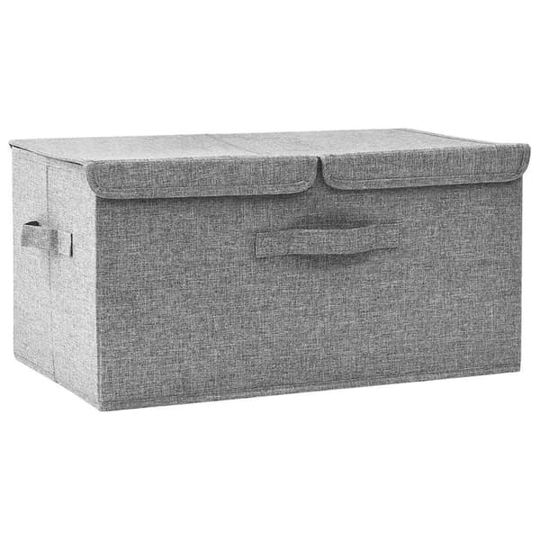 vidaXL Förvaringslåda tyg 50x30x25 cm grå grå