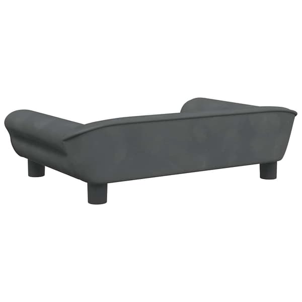 vidaXL Hundbädd mörkgrå 70x48x22 cm sammet Grå